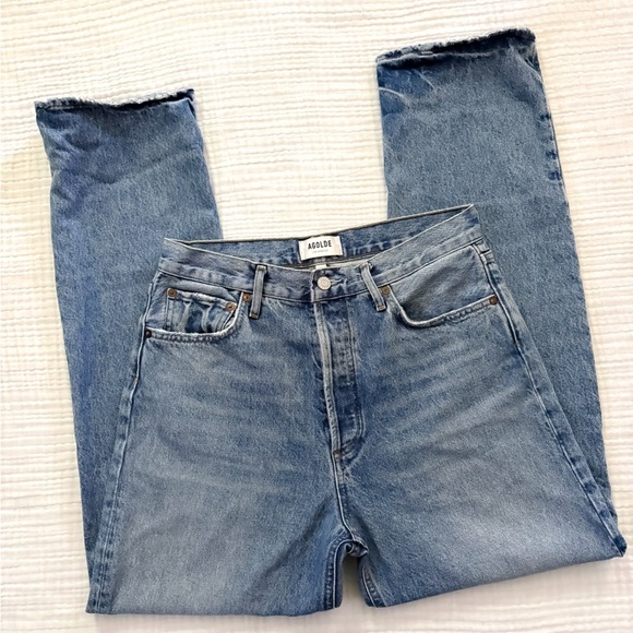 Agolde 90s Pinch Waist High Rise Denim Jeans - Picture 2 of 7